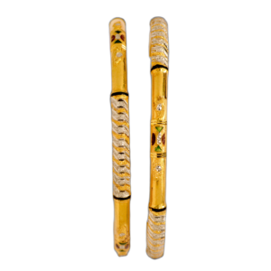 916 Gold Designer Round Pipe Kadli - RPK134
