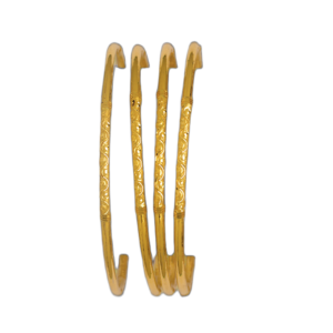 916 Gold Beautiful Four Pipe Kadli - FPK34