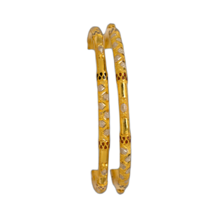 916 Gold Designer Round Pipe Kadli - RPK130