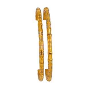 916 Gold Hallmarked Round Pipe Kadli - RPK129