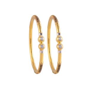 22kt Gold Fancy Round Pipe Kadli - RPK136