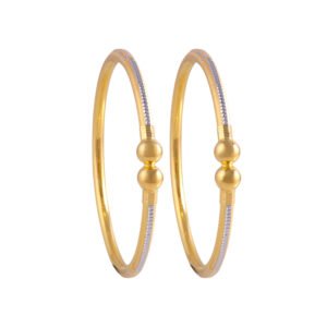 916 Gold Fancy Round Pipe Kadli - RPK135