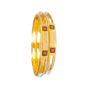 916 Gold Fancy Double Pipe Kadli - DPK01