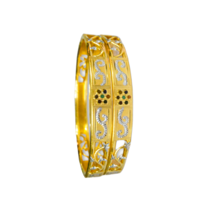 916 Gold Modern Double Pipe Kadli - DPK04