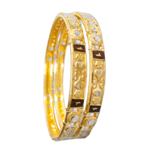 916 Gold Designer Double Pipe Kadli - DPK07
