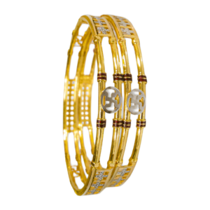 916 Gold Elegant  Double Pipe Kadli - DPK09