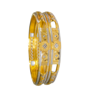 916 Gold Beautiful Double Pipe Kadli - DPK10