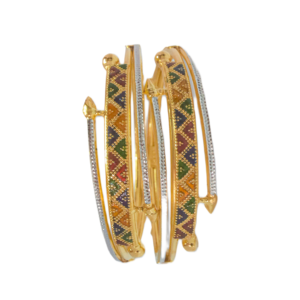 916 Gold Elegant  Double Pipe Kadli - DPK12
