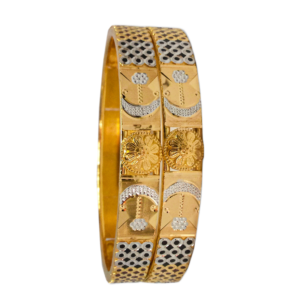 916 Gold Stylish Double Pipe Kadli - DPK15