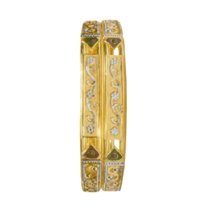 916 Gold Modern Double Pipe Kadli - DPK19