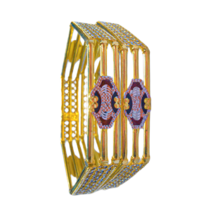 916 Gold Modern Double Pipe Kadli - DPK23
