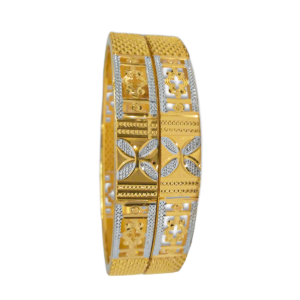 916 Gold Indian Design Double Pipe Kadli - DPK27