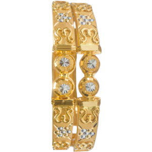 916 Gold Elegant  Double Pipe Kadli - DPK28