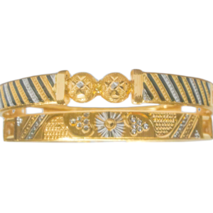 916 Gold Beautiful Double Pipe Kadli - DPK29
