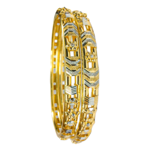916 Gold Designer Double Pipe Kadli - DPK45