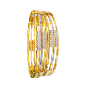 916 Gold Beautiful Double Pipe Kadli - DPK48