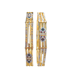 916 Gold Simple  Double Pipe Kadli - DPK51