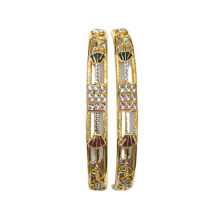 916 Gold Stylish Double Pipe Kadli - DPK53