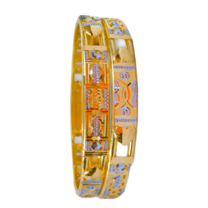 916 Gold Handmade Double Pipe Kadli - DPK56