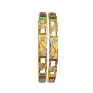 916 Gold Modern Double Pipe Kadli - DPK57