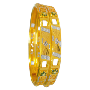 916 Gold Fancy Double Pipe Kadli - DPK58