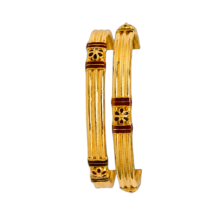916 Gold Stylish Double Pipe Kadli - DPK72