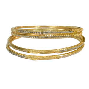 916 Gold Fancy Four Pipe Kadli - FPK01