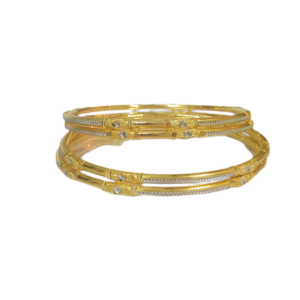 916 Gold Indian Design Four Pipe Kadli - FPK08
