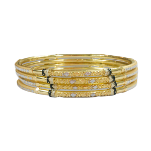 916 Gold Fancy Four Pipe Kadli - FPK20