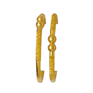 916 Gold Unique Round Pipe Kadli - RPK119