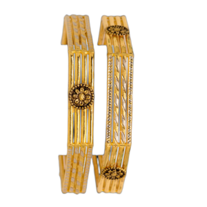 916 Gold Modern Double Pipe Kadli - DPK68