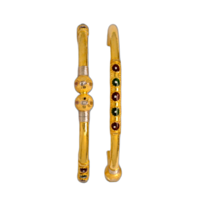 916 Gold Classic Round Pipe Kadli - RPK113