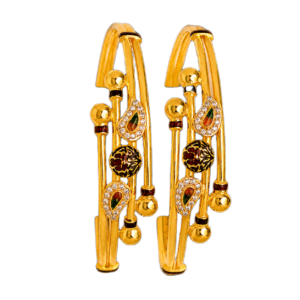 916 Gold Stunning Round Pipe Kadli - RPK107