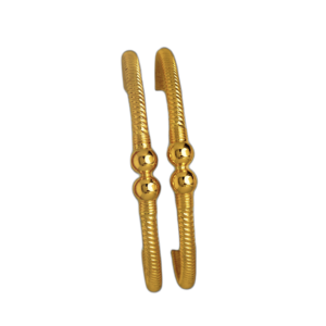 916 Gold Modern Round Pipe Kadli - RPK106