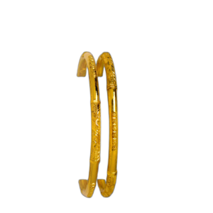 916 Gold Modern Round Pipe Kadli - RPK103