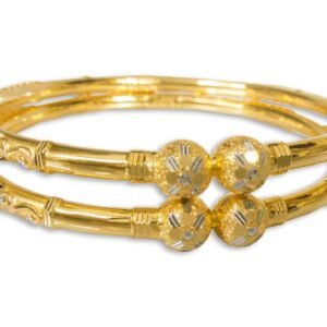 916 Gold Designer Round Pipe Kadli - RPK01