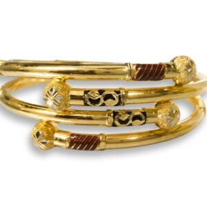 916 Gold Hallmarked Round Pipe Kadli - RPK02