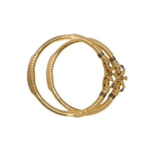 916 Gold Designer Round Pipe Kadli - RPK04