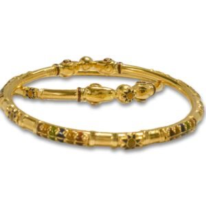 916 Gold Beautiful Round Pipe Kadli - RPK05