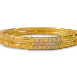 916 Gold Elegant  Round Pipe Kadli - RPK06
