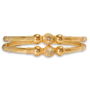 916 Gold Hallmarked Round Pipe Kadli - RPK11
