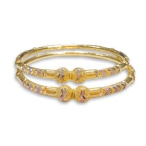 916 Gold Elegant  Round Pipe Kadli - RPK14