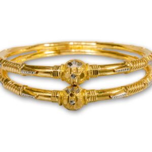 916 Gold Stylish Round Pipe Kadli - RPK17