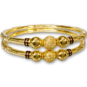 916 Gold Beautiful Round Pipe Kadli - RPK18