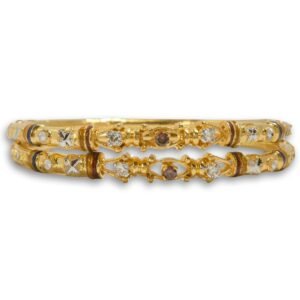 916 Gold Modern Round Pipe Kadli - RPK19