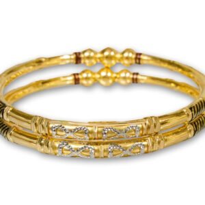 916 Gold Fancy Round Pipe Kadli - RPK20