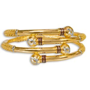 916 Gold Hallmarked Round Pipe Kadli - RPK21