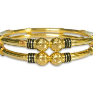 916 Gold Beautiful Round Pipe Kadli - RPK25