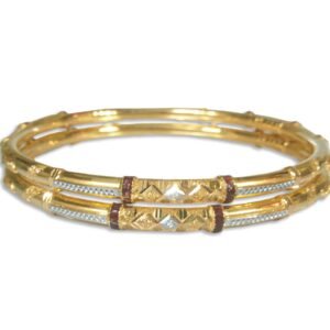 916 Gold Elegant  Round Pipe Kadli - RPK26