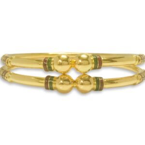 916 Gold Handmade Round Pipe Kadli - RPK29